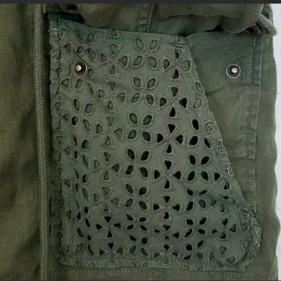 Linen Cargo Utility Jacket Lucky Brand - Picture 8 of 10